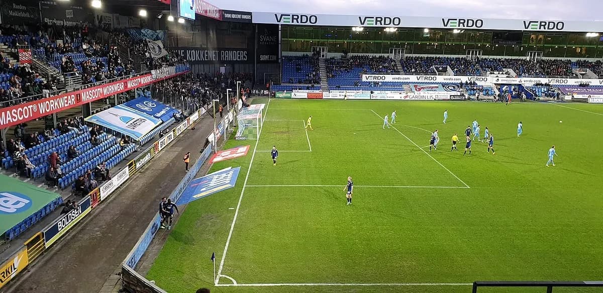 Football match between Randers FC and FC Copenhagen at Randers Stadium